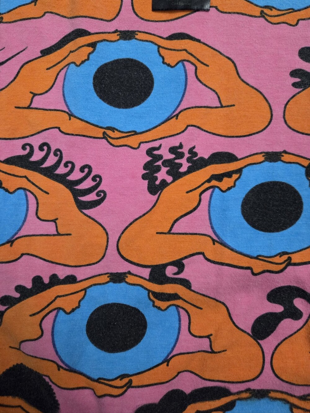 NOOWORKS Psychedelic Eyes Puff Sleeve Top - Picture 4 of 4